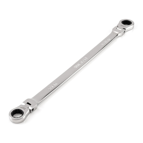 3/4 x 13/16 Inch Long Flex Head 12-Point Ratcheting Box End Wrench